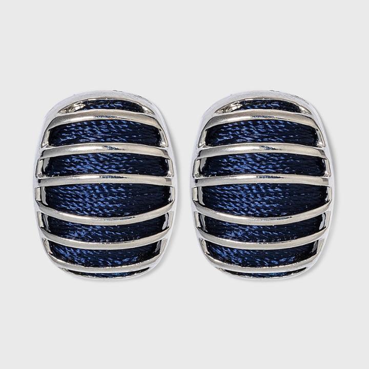Sugarfix By Baublebar Two-tone Dome Stud Earrings - Navy, Blue
