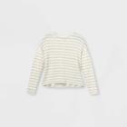 Girls' Striped Knit Long Sleeve T-shirt - Art Class Brown