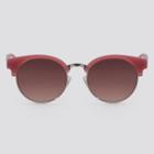 Women's Clubmaster Plastic Metal Combo Sunglasses - A New Day Pink, Women's, Size: Small, Grey/pink