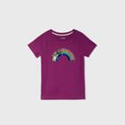 Girls' Short Sleeve Flip Sequin Rainbow T-shirt - Cat & Jack Purple