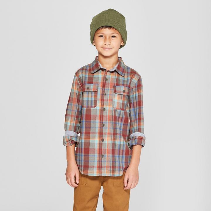 Boys' Wicking Long Sleeve-down Shirt - Cat & Jack