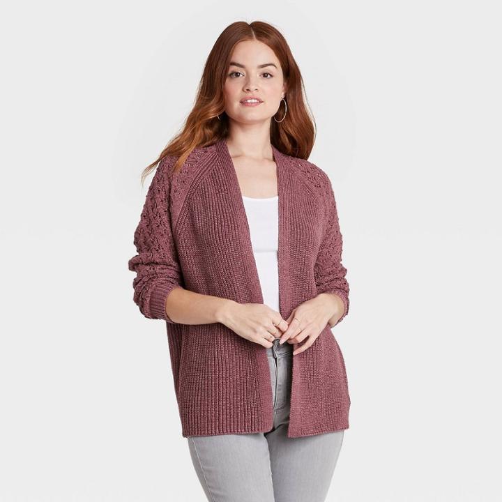 Women's Cardigan - Knox Rose Dark Pink