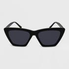 Women's Angular Cateye Sunglasses - Wild Fable Black