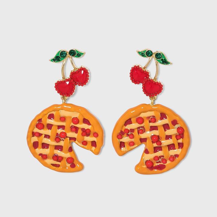 Sugarfix By Baublebar Cherry Pie Drop Earrings - Red