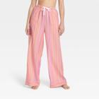 Women's Striped Simply Cool Pajama Pants - Stars Above Rose Pink