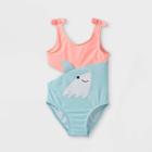 Toddler Girls' Whale Print One Piece Swimsuit - Cat & Jack