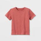 Toddler Solid Washed Short Sleeve T-shirt - Cat & Jack Red
