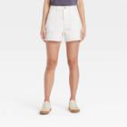 Women's High-rise Carpenter Shorts - Universal Thread White
