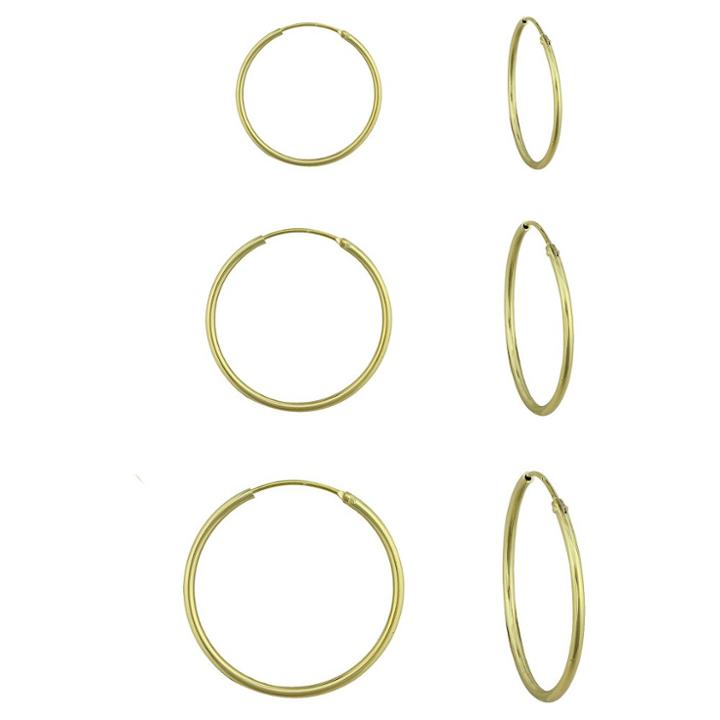 Distributed By Target 3 Piece Hoop Earrings