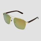 All In Motion Women's Aviator Sunglasses With Mirrored Lenses - All In