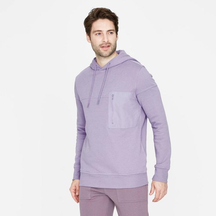 Men's Relaxed Fit Hoodie Sweatshirt - Goodfellow & Co Purple