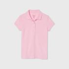 Petitegirls' Short Sleeve Stretch Pique Uniform Polo Shirt - Cat & Jack Pink