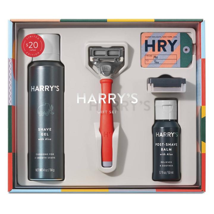 Harry's Harrys Holiday Gift Set With Limited Edition Fireside Red Truman Handle