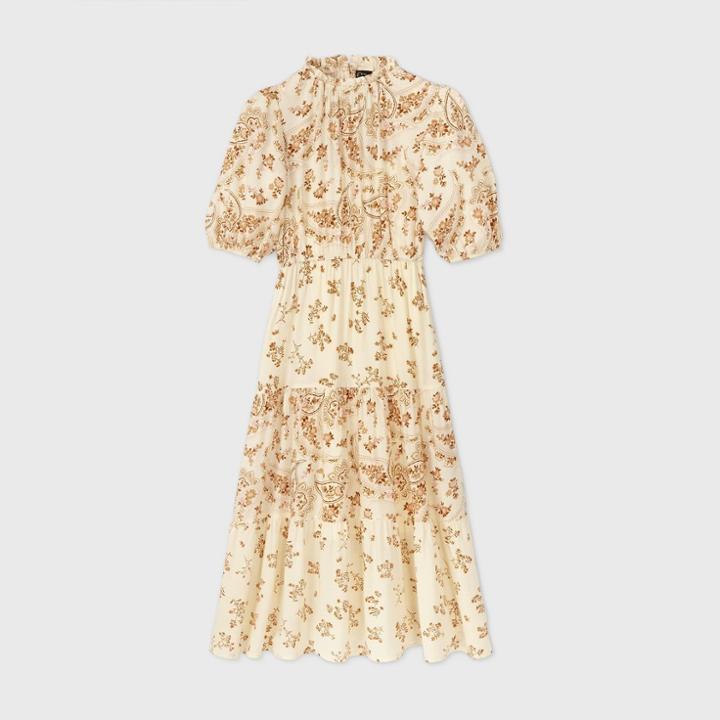 Girls' Mock Neck Maxi Dress - Art Class Ivory