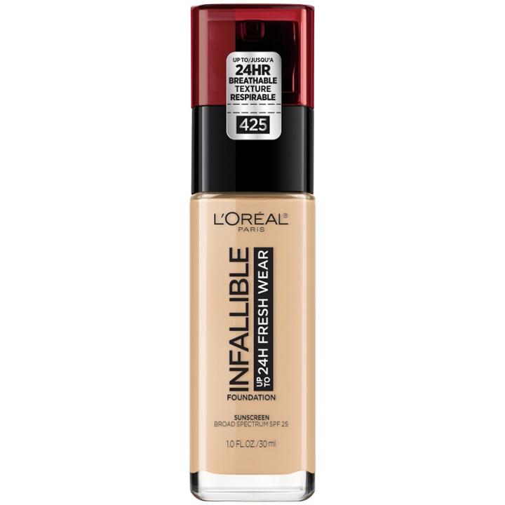 L'oreal Paris Infallible 24hr Fresh Wear Foundation 425 Linen - 0.17 Fl Oz,