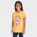 Girls' 'smore-o-saurus Rex' Short Sleeve Graphic T-shirt - Cat & Jack Medium Mustard Yellow