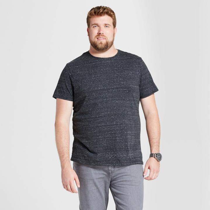 Men's Big & Tall Standard Fit Short Sleeve Crew T-shirt - Goodfellow & Co Black