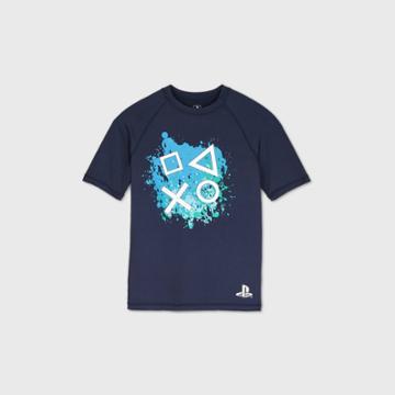 Boys' Playstation Rash Guard Swim Shirt - Blue