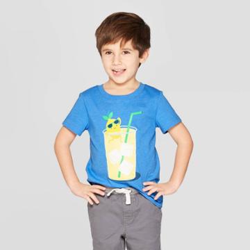 Toddler Boys' Short Sleeve Cool Lemonade T-shirt - Cat & Jack Blue