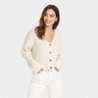 Women's Ribbed Cardigan - A New Day Cream