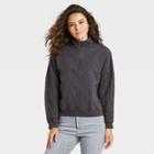 Women's Quarter Zip Quilted Pullover Sweatshirt - Universal Thread Charcoal Gray