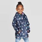 Toddler Girls' Unicorn Rain Coat - Cat & Jack Navy 12m, Girl's, Blue