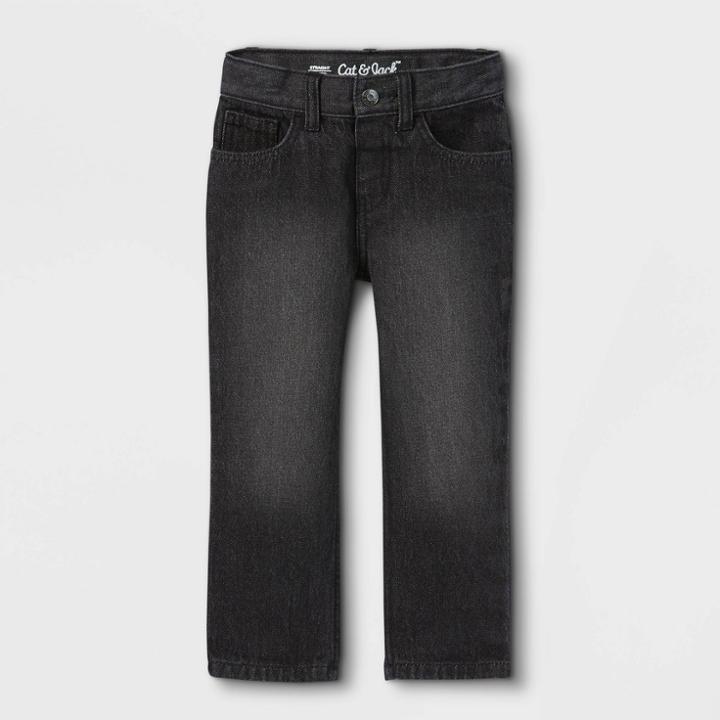Toddler Boys' Straight Fit Jeans - Cat & Jack Black