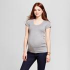 Maternity Almond-neck T-shirt - Isabel Maternity By Ingrid & Isabel Gray Heather L, Infant Girl's