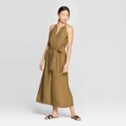 Women's Halter Neck Ankle Length Wide Leg Jumpsuit - Prologue Satinwood