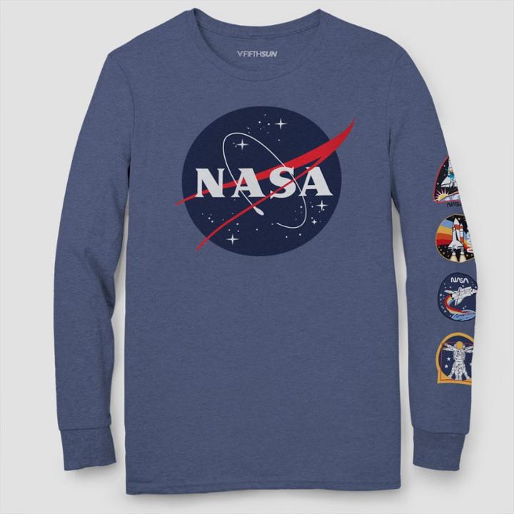 Men's Nasa Long Sleeve T-shirt - Navy Heather