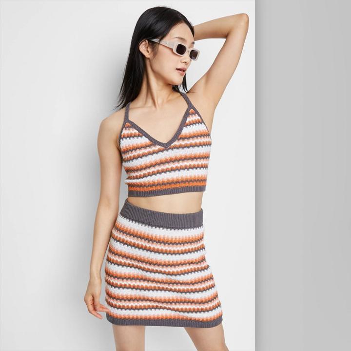 Women's Cropped Sweater Tank Top - Wild Fable Gray