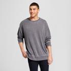 Men's Drop Shoulder Crew Neck Pullover Sweatshirt - Jackson Charcoal