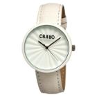 Women's Crayo Pleats Watch With 3d Pleat Pattern Dial - White
