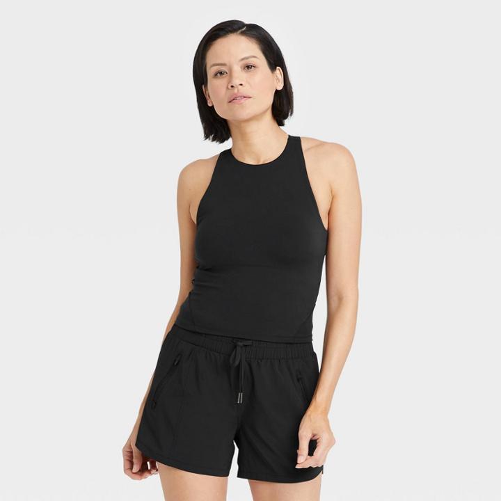 Women's Crop Tank Top - All In Motion Black