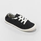 Women's Mad Love Lennie Wide Width Lace-up Canvas Sneakers - Black 8w,