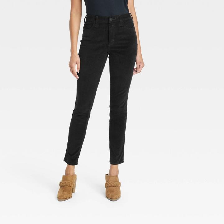 Women's High-rise Corduroy Skinny Jeans - Universal Thread Black