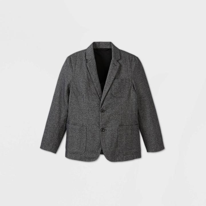Men's Standard Fit Kenwood Tweed Blazer - Goodfellow & Co Gray