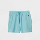 Girls' Quick Dry Board Shorts - All In Motion Aqua Xs, Girl's, Blue