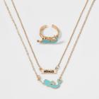 Girls' Mermaid Ring & Necklace Set - Cat & Jack One Size,