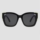 Women's Solid Square Sunglasses - A New Day Black