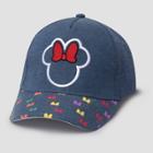 Toddler Girls' Minnie Mouse Baseball Hat - Blue