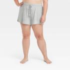 Women's Plus Size Beautifully Soft Pajama Shorts - Stars Above Gray