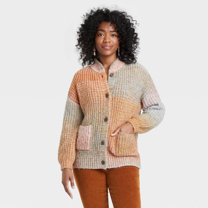 Women's Oversized Button-front Grandpa Cardigan - Universal Thread Xs,