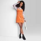 Women's Sleeveless Cord Dress - Wild Fable Orange