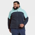 Men's Big & Tall Fleece Full Zip Sweatshirt - All In Motion Blue Xxxl