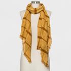 Women's Striped Woven Oblong Scarf - Universal Thread Gold