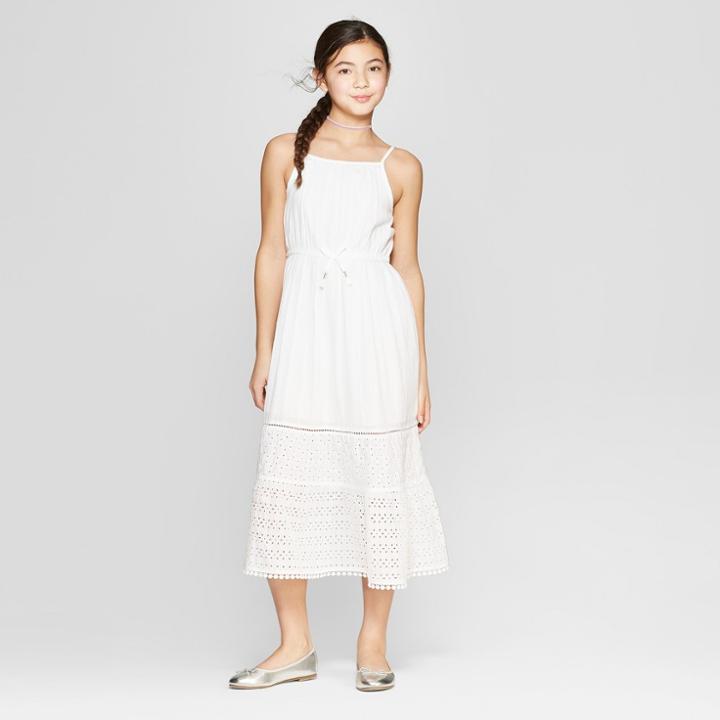 Plus Size Girls' Eyelet Maxi Dress - Cat & Jack White