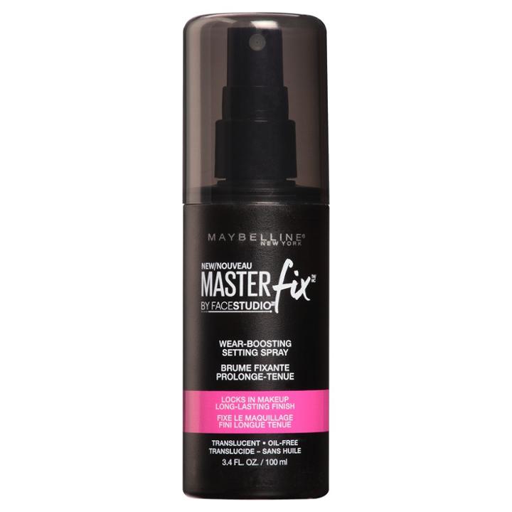 Maybelline Facestudio Master Fix Wear-boosting Setting Spray Translucent 3.4 Fl Oz, Clear
