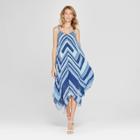 Women's Striped Handkerchief Dress - Lux Ii - Blue