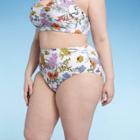 Kona Sol Women's Plus Size Medium Coverage Hipster Bikini Bottom - Kona